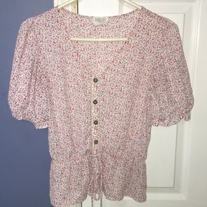 Pink and White Sienna Sky Top, Size XS
